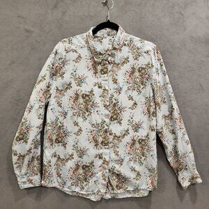 Kut From The Kloth Button-Up Shirt Women's Size Large Floral Office Casual